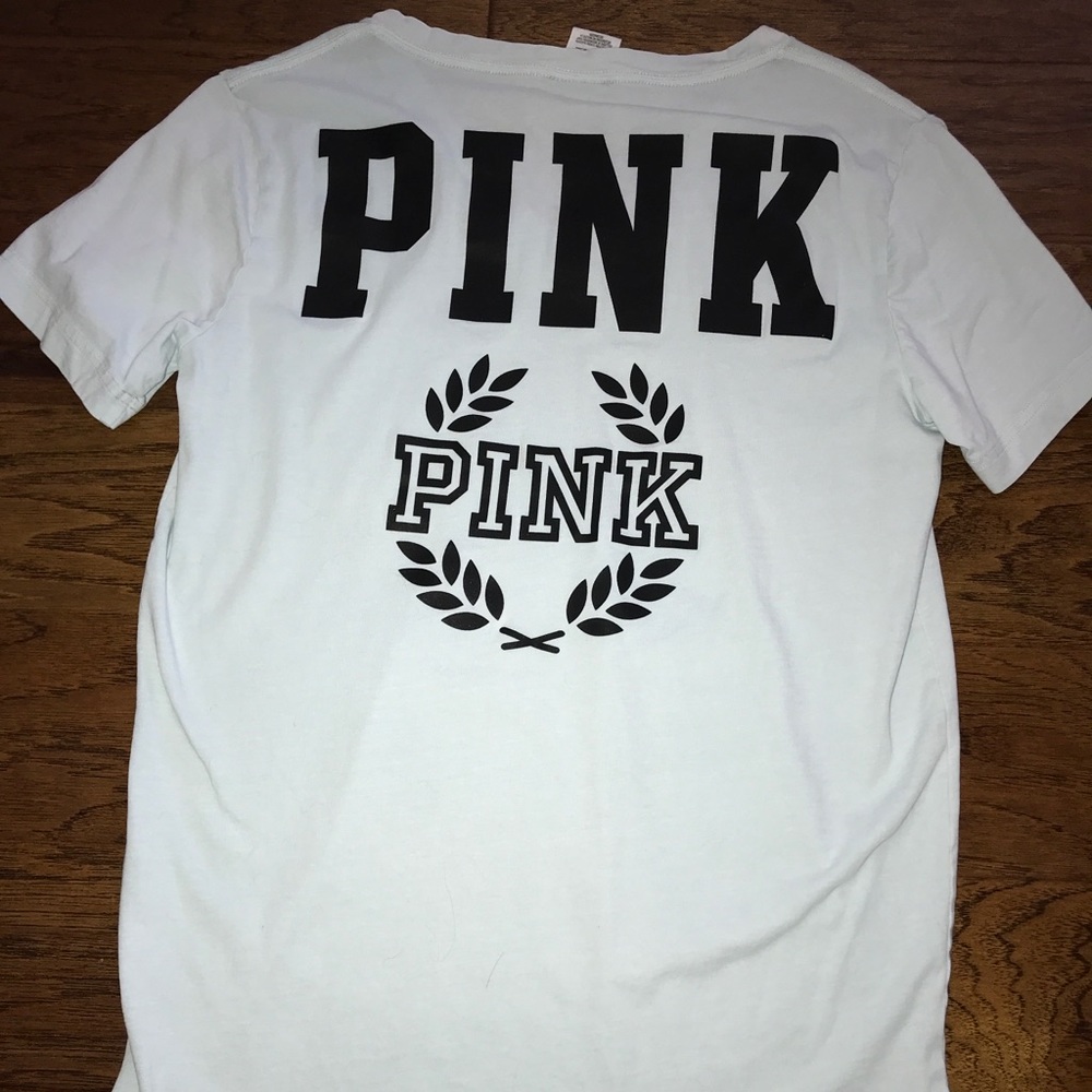 Light blue PINK v-neck! barely worn!